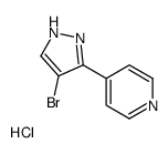 4-(4-bromo-1H-pyrazol-5-yl)pyridine,hydrochloride结构式