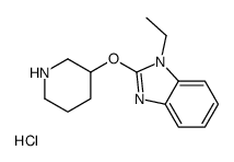 1-Ethyl-2-(piperidin-3-yloxy)-1H-benzoimidazole hydrochloride structure