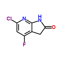 6-Chloro-4-fluoro-1,3-dihydro-2H-pyrrolo[2,3-b]pyridin-2-one structure