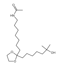 N-[7-[2-(6-hydroxy-6-methylheptyl)-1,3-dioxolan-2-yl]heptyl]acetamide结构式