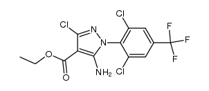5-amino-3-chloro-1-(2,6-dichloro-4-trifluoromethylphenyl)-4-ethoxycarbonylpyrazole结构式