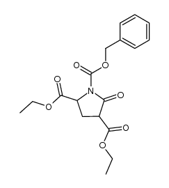 diethyl benzyloxycarbonyl-γ-carboxy-DL-pyroglutamate Structure