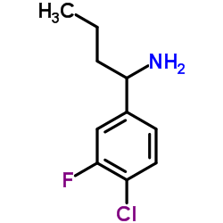 1-(4-Chloro-3-fluorophenyl)-1-butanamine结构式