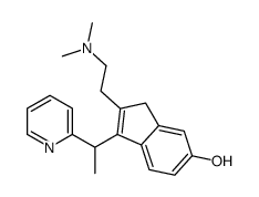 2-[2-(dimethylamino)ethyl]-1-(1-pyridin-2-ylethyl)-3H-inden-5-ol结构式