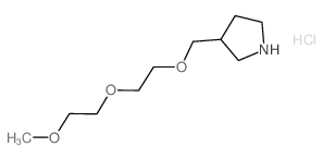 3-{[2-(2-Methoxyethoxy)ethoxy]methyl}pyrrolidine hydrochloride Structure