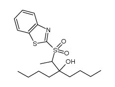 5-[1-(benzo[d]thiazol-2-ylsulfonyl)ethyl]nonan-5-ol Structure