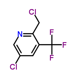 5-chloro-2-(chloromethyl)-3-(trifluoromethyl)pyridine structure