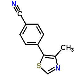 4-(4-methylthiazol-5-yl) benzonitrile structure