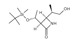 (3R,4R)-3-((R)-1-((tert-butyldimethylsilyl)oxy)ethyl)-4-((R)-1-hydroxypropan-2-yl)azetidin-2-one结构式