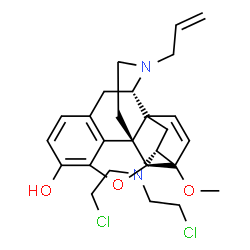 N-allyl-7-N,N-bis(beta-chloroethyl)amino-6,14-endoethenotetrahydronororipavine structure