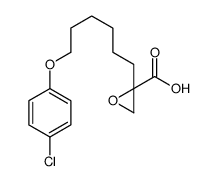 (2S)-2-[6-(4-chlorophenoxy)hexyl]oxirane-2-carboxylic acid结构式