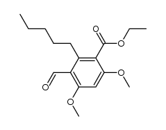 ethyl 3-formyl-4,6-dimethoxy-2-pentylbenzoate Structure