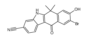 9-broMo-8-hydroxy-6,6-diMethyl-11-oxo-6,11-dihydro-5H-benzo[b]carbazole-3-carbonitrile Structure