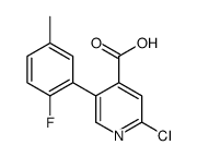 2-chloro-5-(2-fluoro-5-methylphenyl)pyridine-4-carboxylic acid结构式