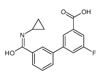 3-[3-(cyclopropylcarbamoyl)phenyl]-5-fluorobenzoic acid Structure