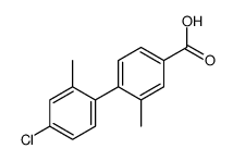4-(4-chloro-2-methylphenyl)-3-methylbenzoic acid结构式