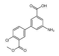 3-amino-5-(4-chloro-3-methoxycarbonylphenyl)benzoic acid结构式