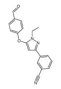 3-[1-ethyl-5-(4-formylphenoxy)-1H-pyrazol-3-yl]benzonitrile Structure