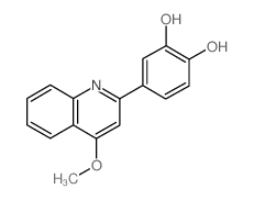 4-(4-Methoxy-quinolin-2-yl)benzene-1,2-diol structure