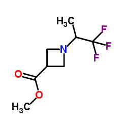 Methyl 1-(1,1,1-trifluoro-2-propanyl)-3-azetidinecarboxylate结构式