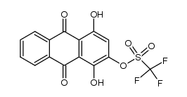 1,4-dihydroxy-9,10-dioxo-9,10-dihydroanthracen-2-yl trifluoromethanesulfonate结构式