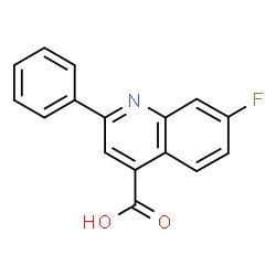 7-FLUORO-2-PHENYLQUINOLINE-4-CARBOXYLIC ACID结构式