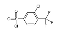 3-CHLORO-4-(TRIFLUOROMETHYL)BENZENE-1-SULFONYL CHLORIDE结构式