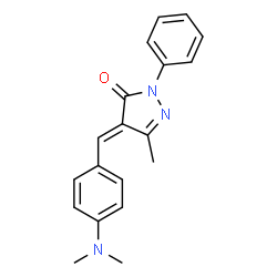 4-((4-(DIMETHYLAMINO)PHENYL)METHYLENE)-3-METHYL-1-PHENYL-2-PYRAZOLIN-5-ONE结构式