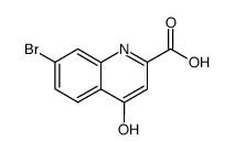7-bromo-4-hydroxy-quinoline-2-carboxylic acid结构式