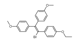 1-bromo-1-(p-ethoxyphenyl)-2,2-bis(p-methoxyphenyl)ethene Structure