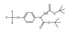 di-tert-butyl 1-(4-(trifluoromethoxy)phenyl)hydrazine-1,2-dicarboxylate Structure