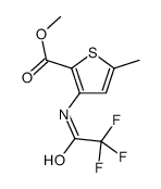 methyl 5-methyl-3-[(2,2,2-trifluoroacetyl)amino]thiophene-2-carboxylate结构式