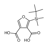 2-(tert-butyldimethylsilyl)furan-3,4-dicarboxylic acid Structure