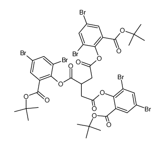 Tris-<(2,4-dibromo-6-tert-butoxycarbonyl)phenyl>-propane-1,2,3-tricarboxylate Structure