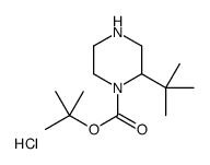 1-Boc-2-叔丁基哌嗪盐酸盐结构式