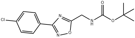 tert-butyl N-{[3-(4-chlorophenyl)-1,2,4-oxadiazol-5-yl]methyl}carbamate结构式