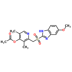 2-{[(5-Methoxy-1H-benzimidazol-2-yl)sulfonyl]methyl}-3,5-dimethyl-4-pyridinyl acetate结构式