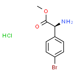 (S)-2-氨基-2-(4-溴苯基)乙酸甲酯盐酸盐结构式