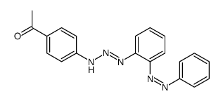 1-[4-[2-(2-phenyldiazenylphenyl)iminohydrazinyl]phenyl]ethanone Structure