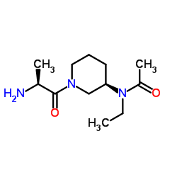 N-[(3R)-1-(L-Alanyl)-3-piperidinyl]-N-ethylacetamide结构式