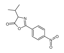 2-(4-nitrophenyl)-4-propan-2-yl-4H-1,3-oxazol-5-one结构式