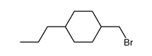 trans-4-n-propylcyclohexylmethyl bromide结构式