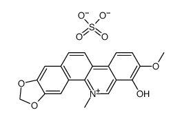 2,3-(methylenedioxy)-5-methyl-7-hydroxy-8-methoxy-benzo[c]phenanthridinium hydrogen sulfate结构式