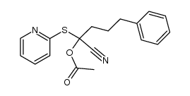 1-cyano-4-phenyl-1-(pyridin-2-ylthio)butyl acetate结构式