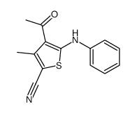 4-acetyl-5-anilino-3-methylthiophene-2-carbonitrile Structure