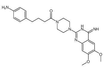 4-amino-6,7-dimethoxy-2-(4-(4-(4-aminophenyl)butanoyl)-1-piperazinyl)quinazoline结构式
