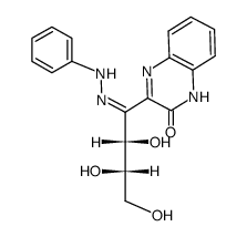 3-(1-(phenylhydrazono)-L-threo-2,3,4-trihydroxybutyl)quinoxalin-2-one Structure