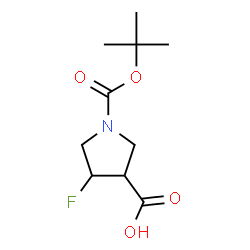 1-[(tert-Butoxy)carbonyl]-4-fluoropyrrolidine-3-carboxylic acid Structure