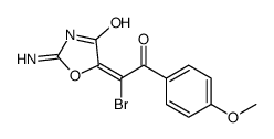 4(5H)-Oxazolone, 2-amino-5-(1-bromo-2-(4-methoxyphenyl)-2-oxoethyliden e)- Structure