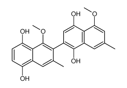 6-(1,4-dihydroxy-5-methoxy-7-methylnaphthalen-2-yl)-5-methoxy-7-methylnaphthalene-1,4-diol Structure